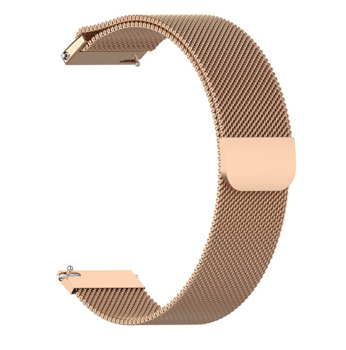 Ремінець CDK Metal Milanese Loop Magnetic 20 мм для Mobvoi TicWatch C2 Rose gold (09649)