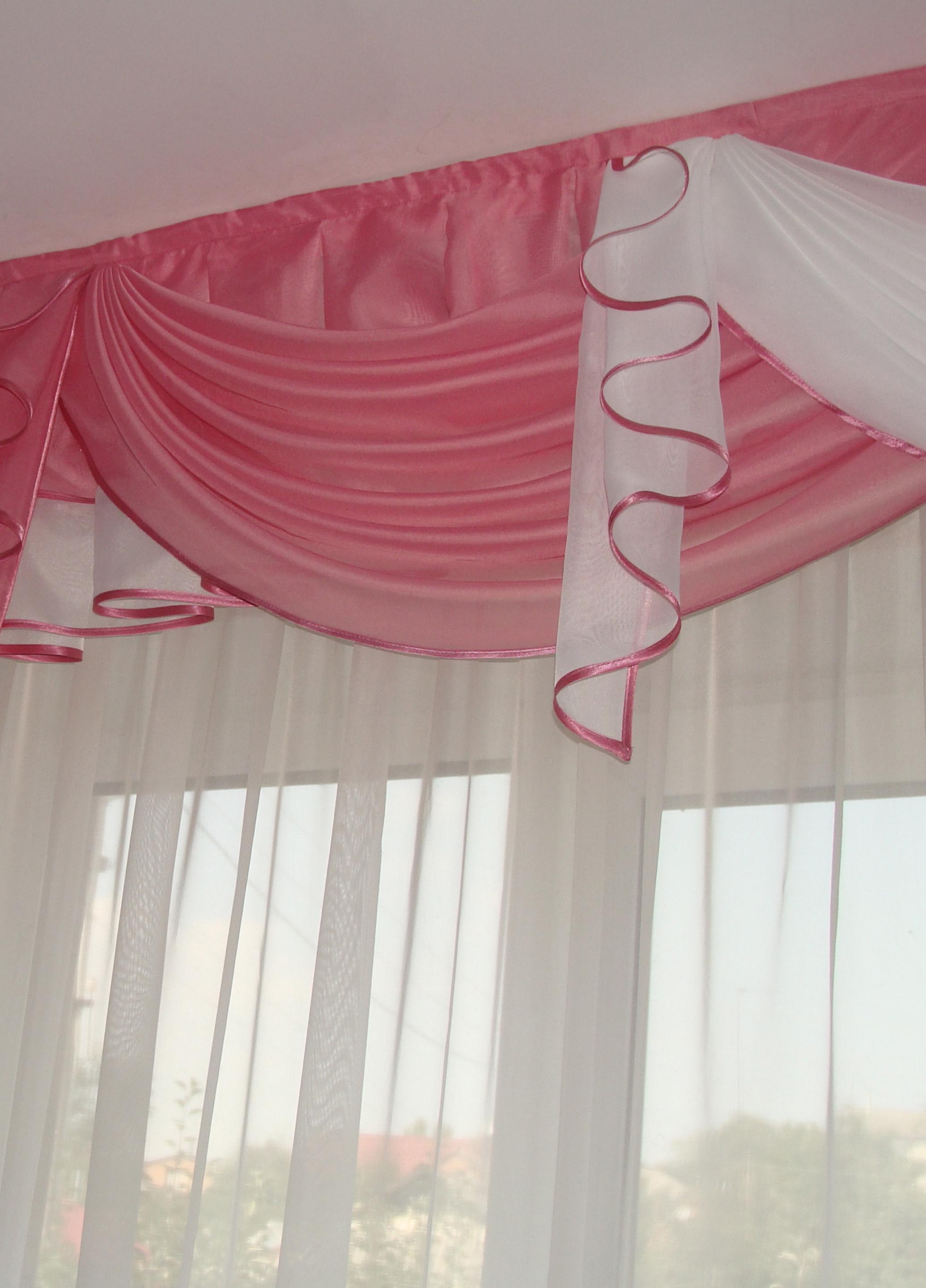 Ламбрекен Firanka Вітрила карниз 300 см Малиновий з білим шифоном (60_1_3м) - фото 3 Ламбрекен Firanka Вітрила карниз 300 см Малиновий з білим шифоном (60_1_3м) - фото 3