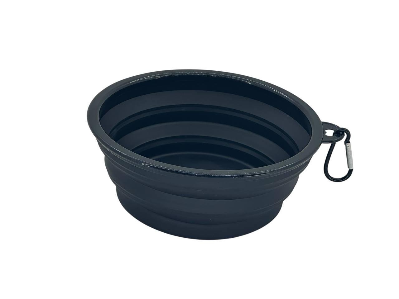 Миска для собак і котів силіконова складна з карабіном 1000 мл