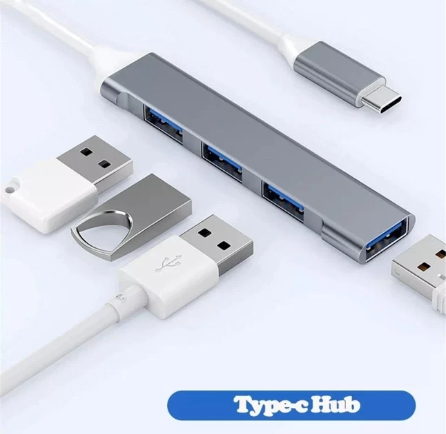 Розгалужувач для ноутбука на 4 порти Combi USB Gray - фото 2 Розгалужувач для ноутбука на 4 порти Combi USB Gray - фото 2