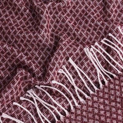 Плед рута 130х180 см Бордовый - фото 2 Плед рута 130х180 см Бордовый - фото 2