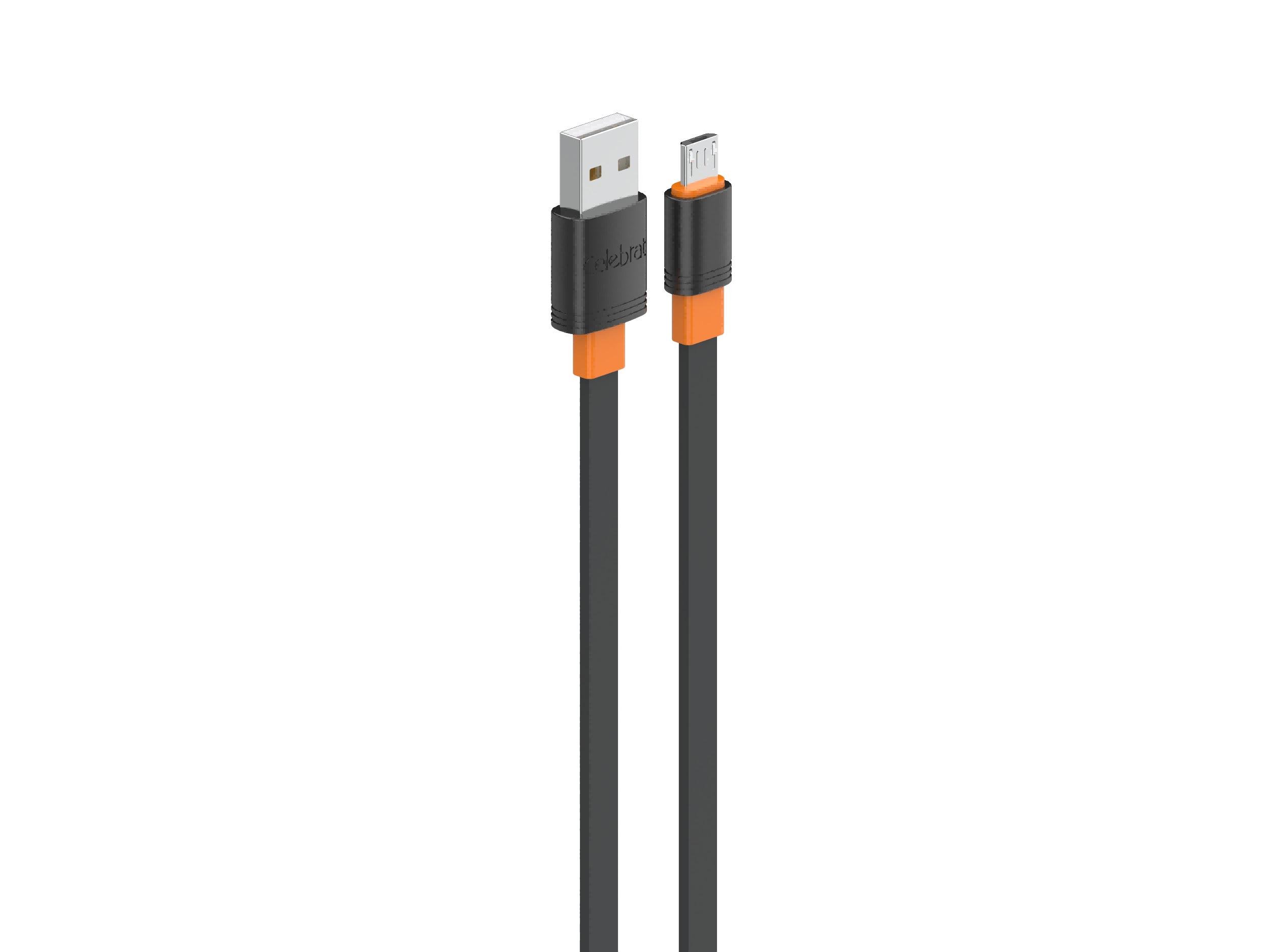 Кабель Celebrat CB-33 USB Micro USB 1 м 2.1A Black (41503fdc)