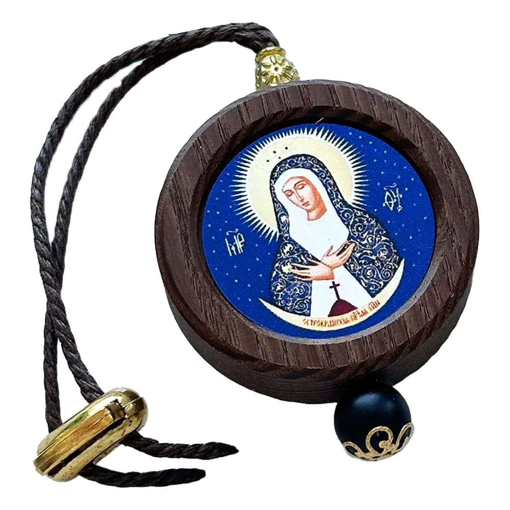 Ікона Богородиця Остробрамська автомобільна з ароматом Si (11155-11268) Ікона Богородиця Остробрамська автомобільна з ароматом Si (11155-11268)