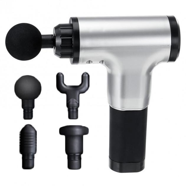 Массажер для тела Fascial Gun HL-320 Серебристый - фото 4