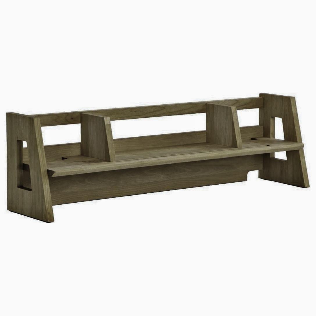 Полка-надстройка настольная из дерева Элвера палисандр (АКД-009602)