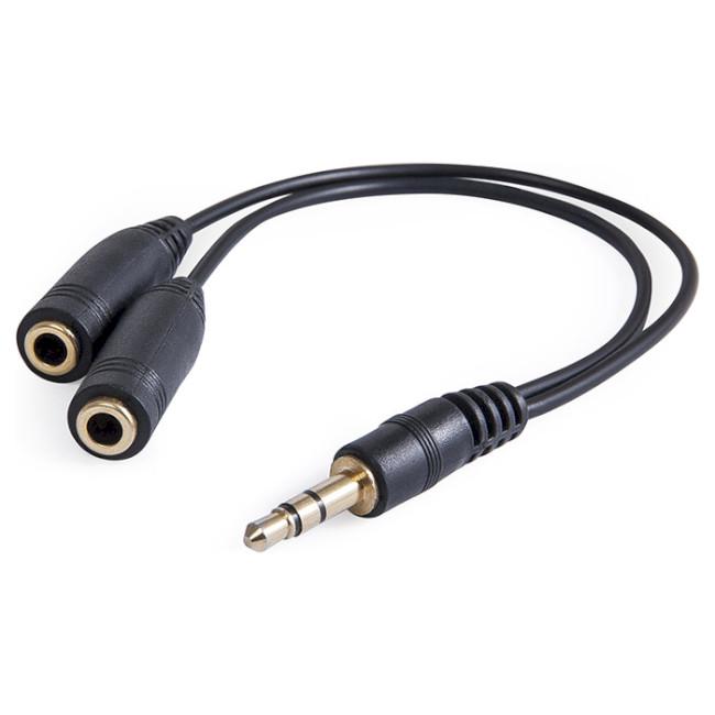 Сплиттер mini-jack 3,5 мм to 2 x mini-jack 3,5 мм Черный (63001)