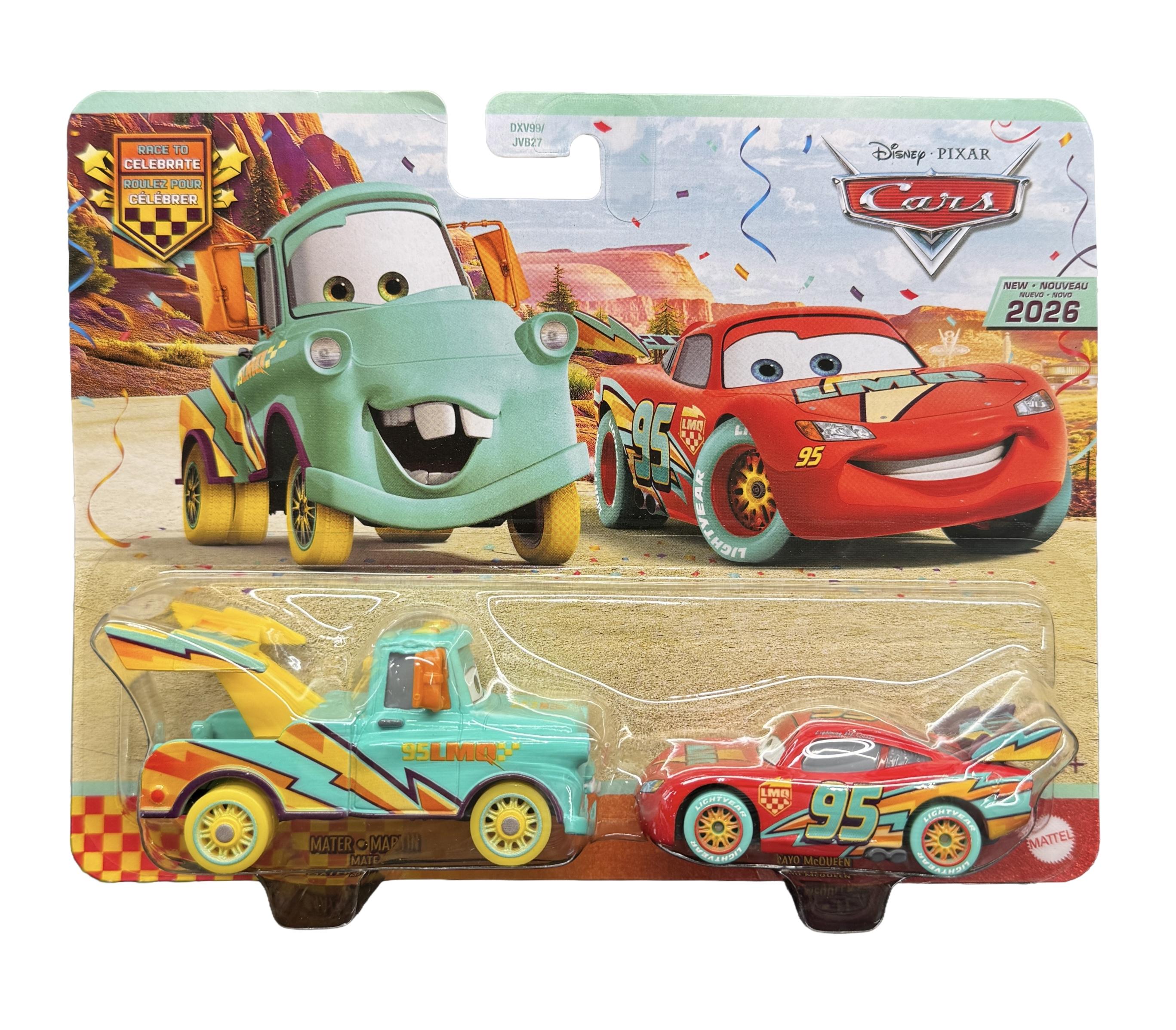 Набор автомобилей машинок Mattel Disney Pixar Cars Mater & Lighting McQueen Сырник и МакКвин Коллекция 2026 к 20-летию Тачки (35741160)