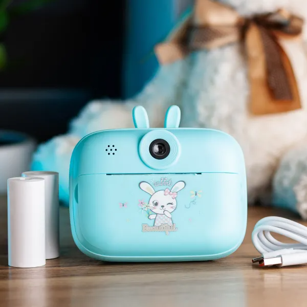 Фотоапарат дитячий з функцією миттєвого друку Зайчик Блакитний - фото 9 Фотоапарат дитячий з функцією миттєвого друку Зайчик Блакитний - фото 9