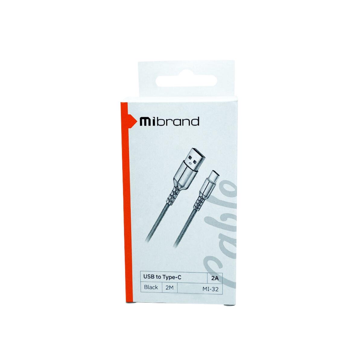 Кабель Mibrand MI-32 USB to Type-C 2 м Black (MIDC/322TB) - фото 2