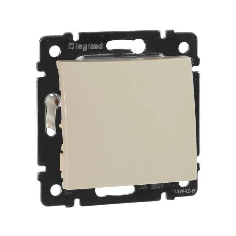 Выключатель одноклавишный Legrand Valena кнопочный Слоновая кость (774311)