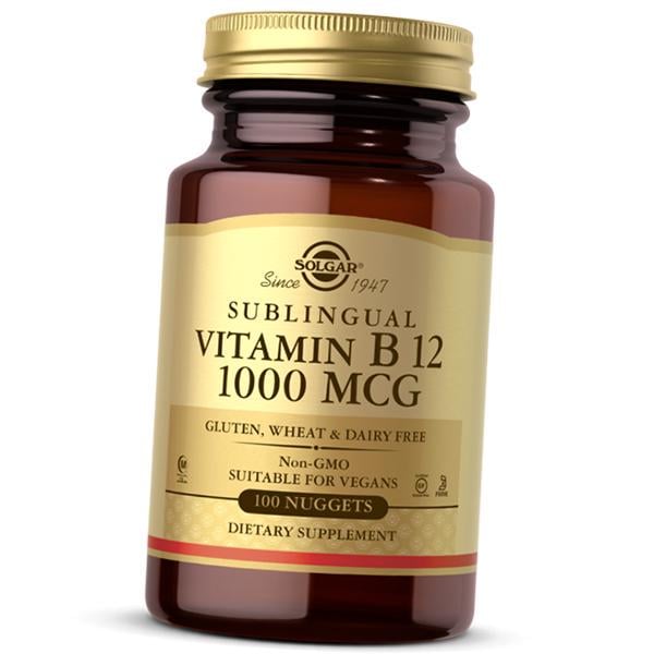 Вітаміни Solgar Sublingual Vitamin B12 1000 мкг 100 табл. (36313153) - фото 1