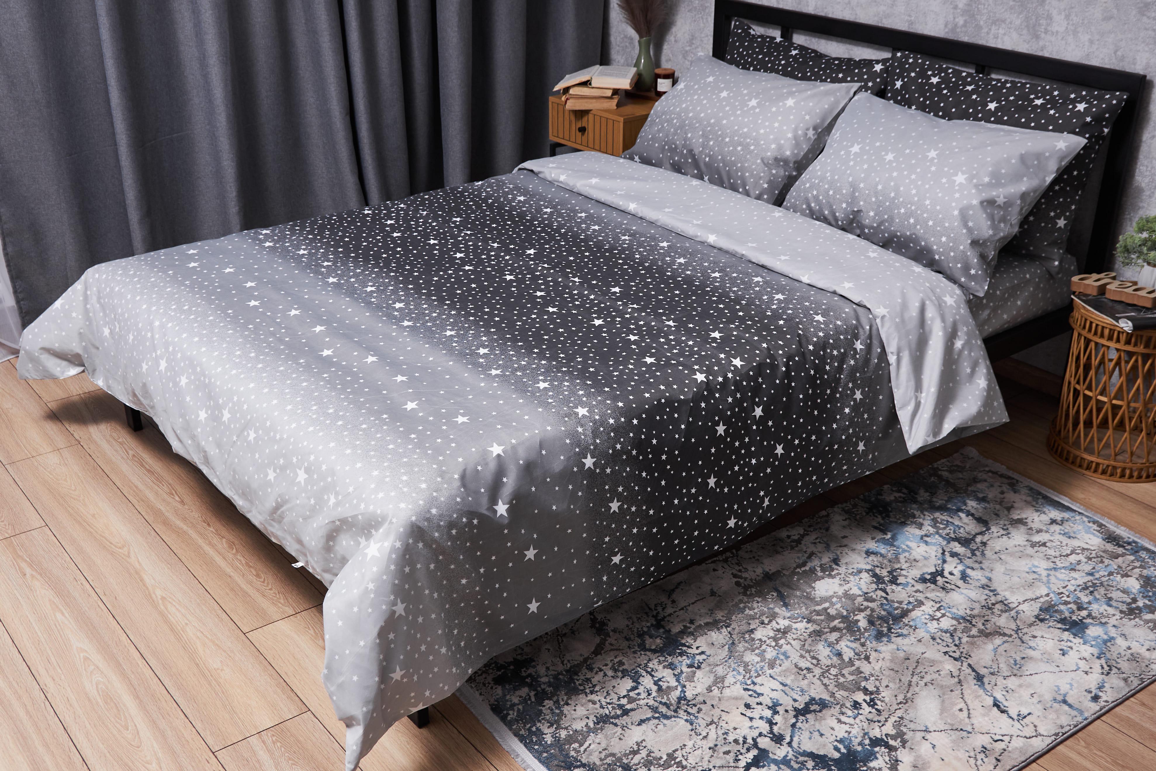 Комплект постельного белья Moon&Star Premium Starry Night микросатин семейный 143х210 см 50х70/4 шт. (MS-820005138)