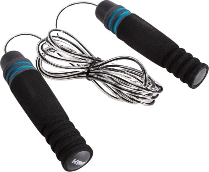 Скакалка скоростная утяжеленная LiveUp JUMP ROPE Черный (LS3137)