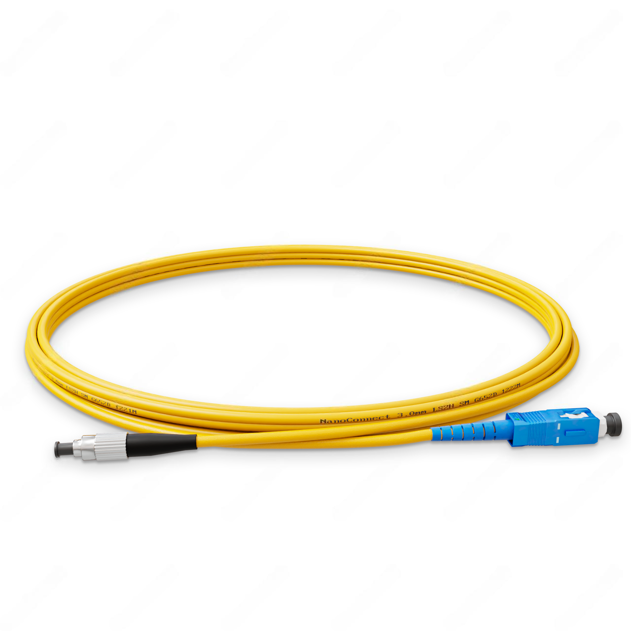 Патч-корд оптический Simplex FC/UPC-SC/UPC LSZH Singlemode G.652.D 3 мм 3 м Желтый (2563285636)