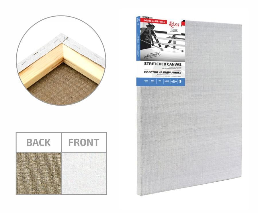 Полотно на підрамнику ROSA 25x40 см середнє зерно 335 г/м2 масляний ґрунт/льон (Az1-4820149865997) - фото 2 Полотно на підрамнику ROSA 25x40 см середнє зерно 335 г/м2 масляний ґрунт/льон (Az1-4820149865997) - фото 2