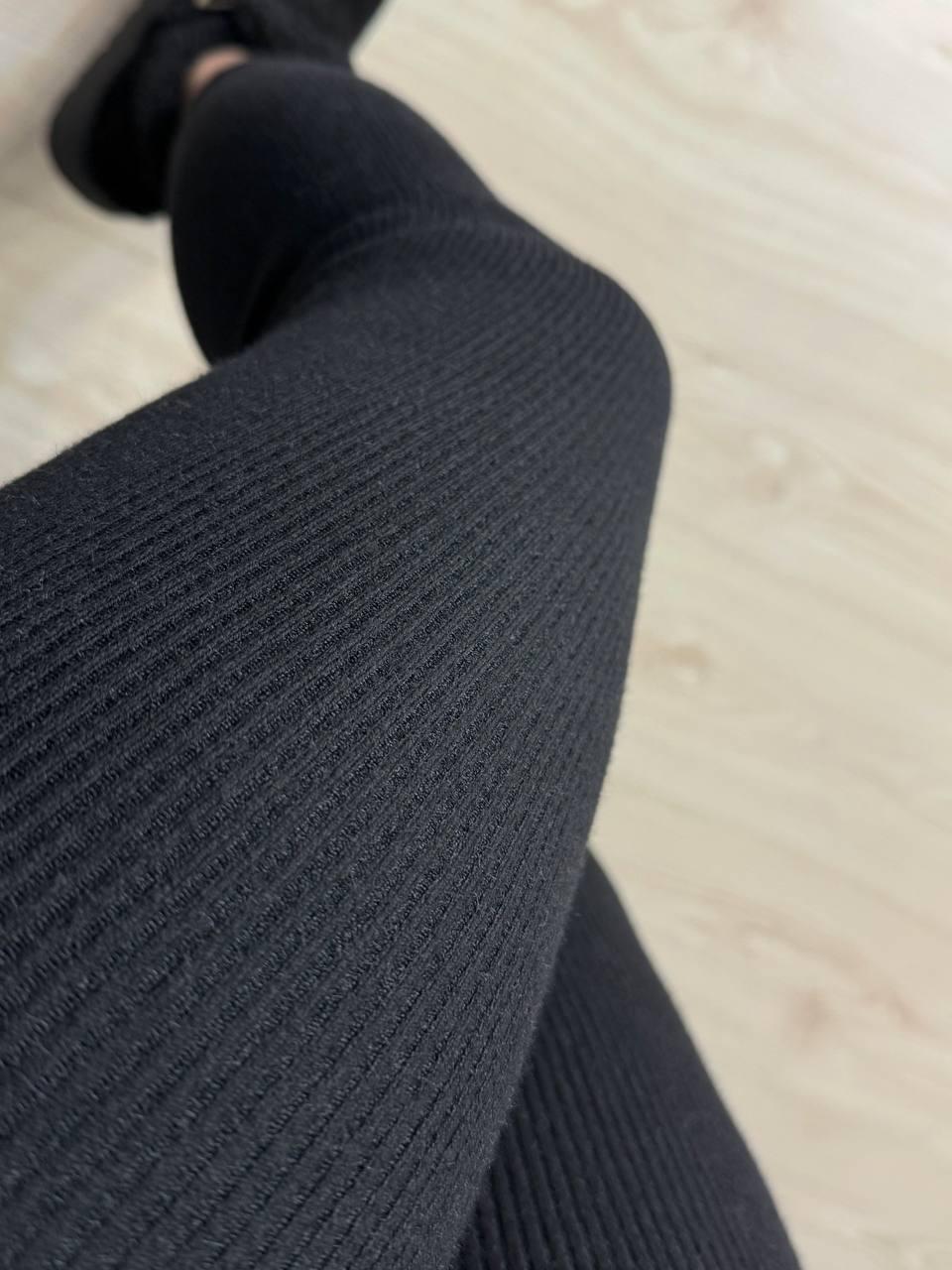 Лосини жіночі A-N 6126-6161 теплі в рубчик на хутрі ангори OS Чорний (5588) - фото 4 Лосини жіночі A-N 6126-6161 теплі в рубчик на хутрі ангори OS Чорний (5588) - фото 4