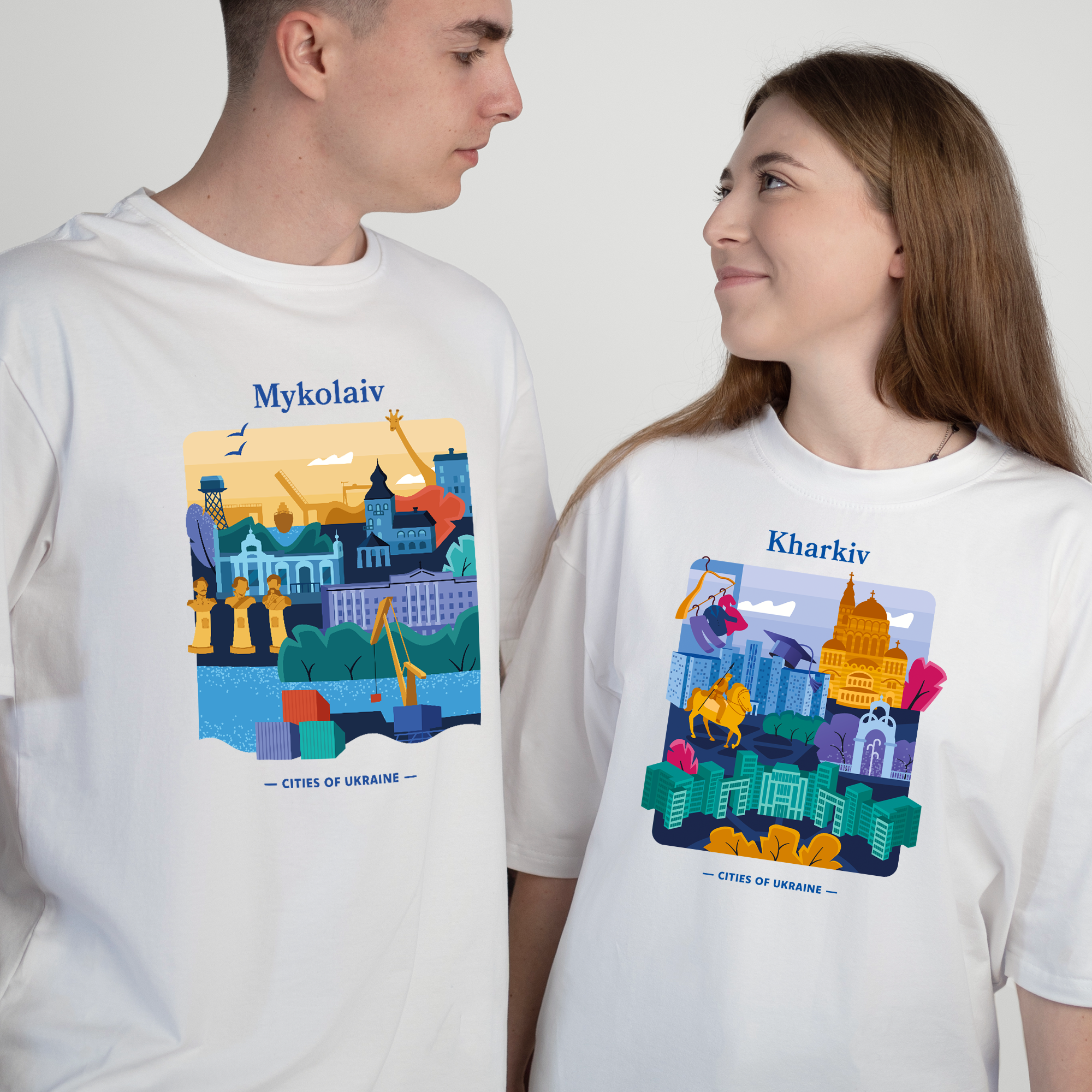 Футболка жіноча Малюнки з патріотичним авторським принтом Харків оверсайз M Білий (FFHK01M) - фото 3 Футболка жіноча Малюнки з патріотичним авторським принтом Харків оверсайз M Білий (FFHK01M) - фото 3