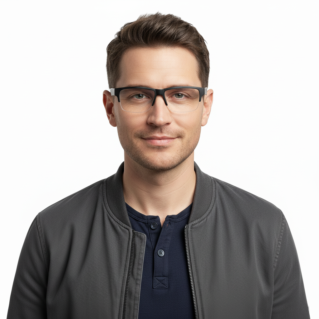 Очки мужские для зрения в пластиковой оправе на флексе С1+5.0 (8022)