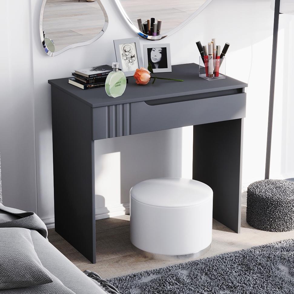 Стіл DiPortes Портленд"КС-1 МДФ 80/76/50 см Антрацит/Графіт (01427)