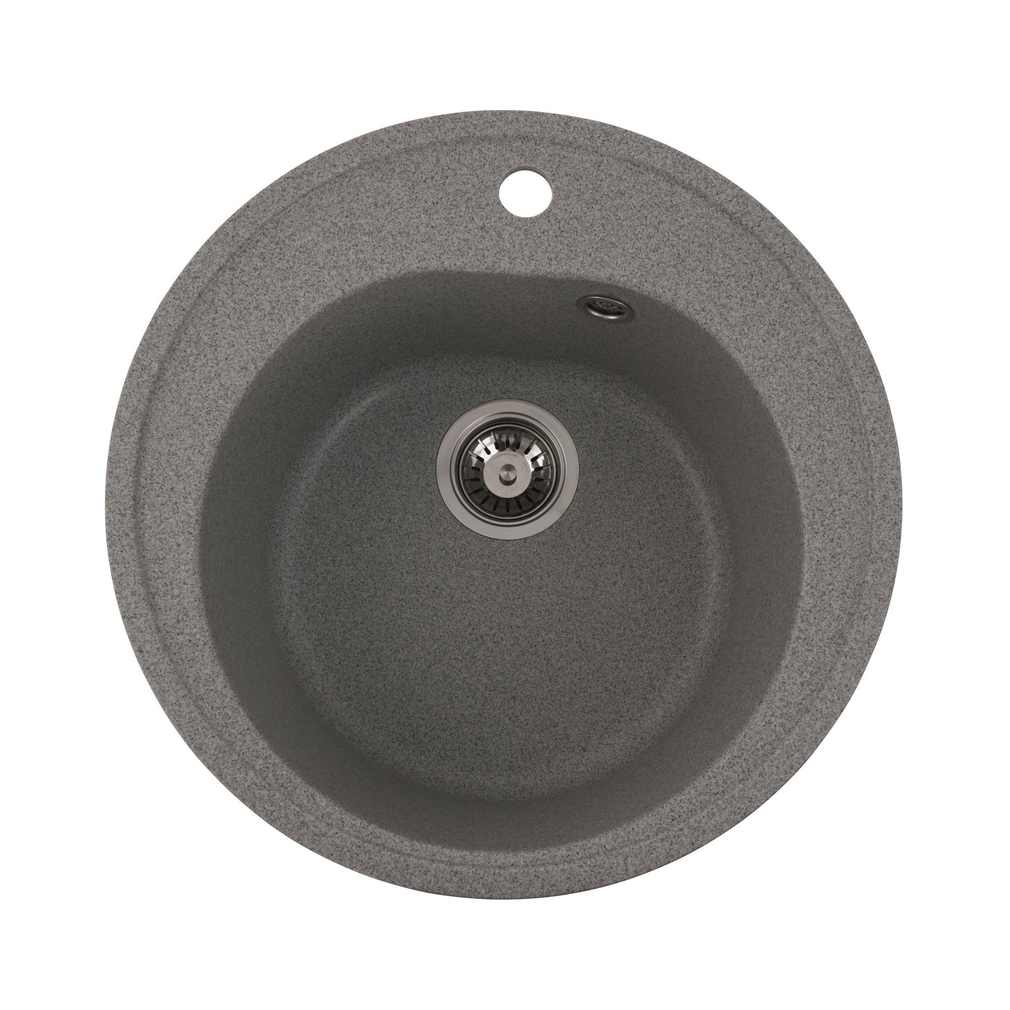 Мойка для кухни гранитная Platinum 510 LUNA Серый