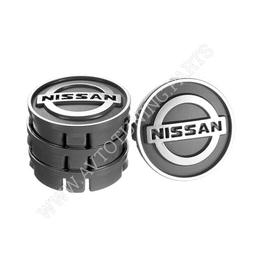 Заглушка колесного диска Nissan пластик 60x55 мм 4 шт.Grey