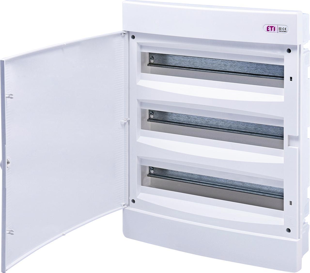 Щит розподільчий внутрішній ETI ECM 3x18PO 54-модульний з дверцятами Білий (1101048)