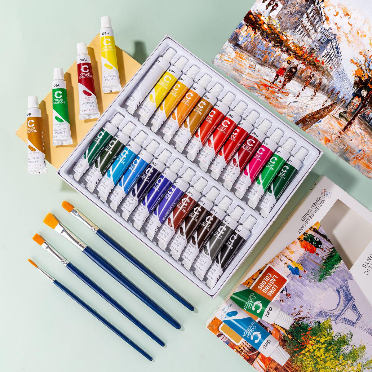 Акрилова фарба Color Emotions 24 кольори по 12 мл (25546367) - фото 2 Акрилова фарба Color Emotions 24 кольори по 12 мл (25546367) - фото 2