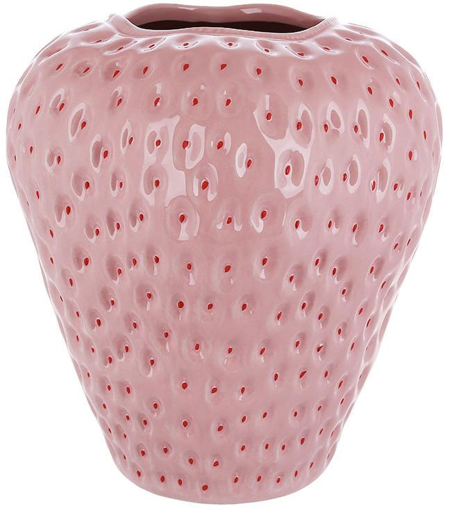 Ваза керамическая Strawberry 24х27 см Розовый