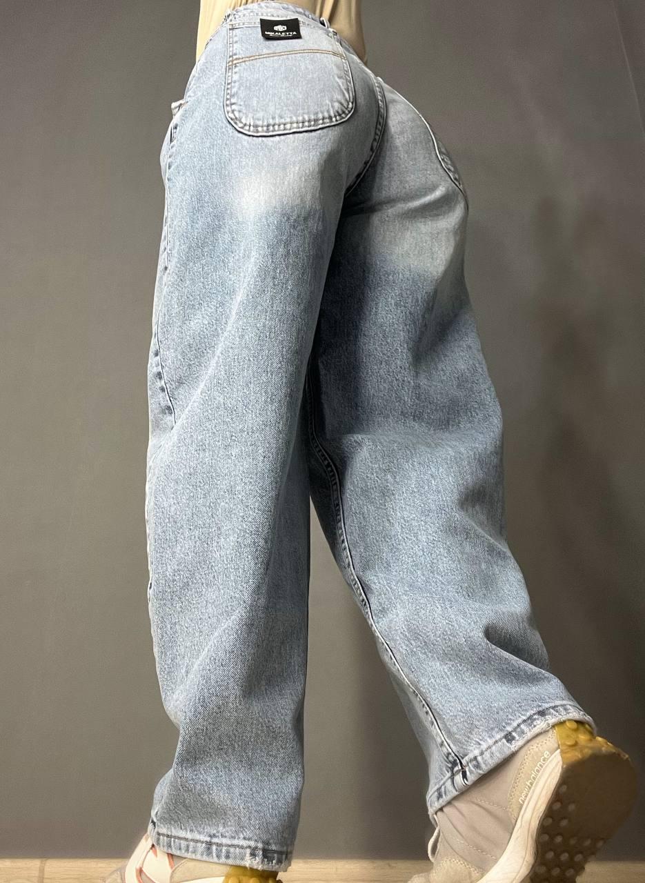 Джинси жіночі Mikaletta 9505 SKATER BALON jeans широкий крій банани косі кишені р. 29 Блакитний (3859) - фото 4 Джинси жіночі Mikaletta 9505 SKATER BALON jeans широкий крій банани косі кишені р. 29 Блакитний (3859) - фото 4