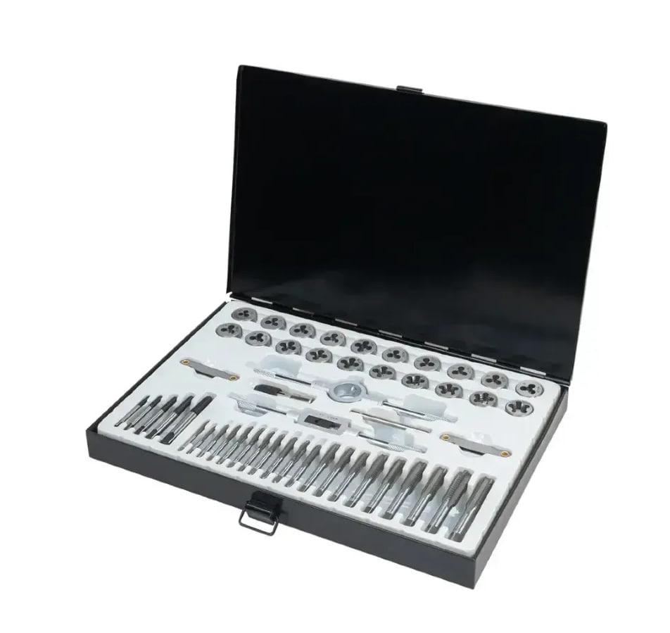 Набор метрических/дюймовых метчиков и плашек Scheppach SCH-M050-3 в металлическом кейсе 50 шт. М3-М8 (SCH-M050-3) - фото 4