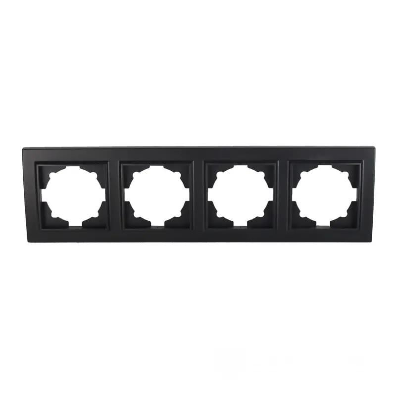 Рамка ElectroHouse 4-местная Enzo Графит (ЕН-2203-PG)