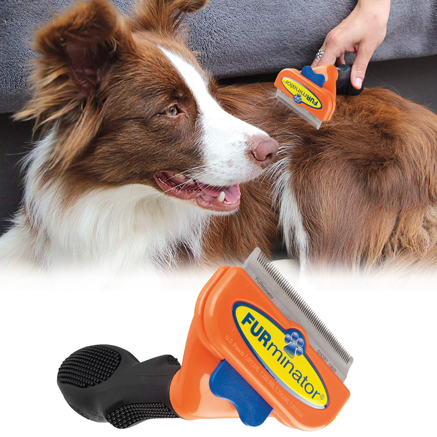 Фурминатор для длинношерстных кошек и собак для чистки шерсти 6,8 см - фото 2