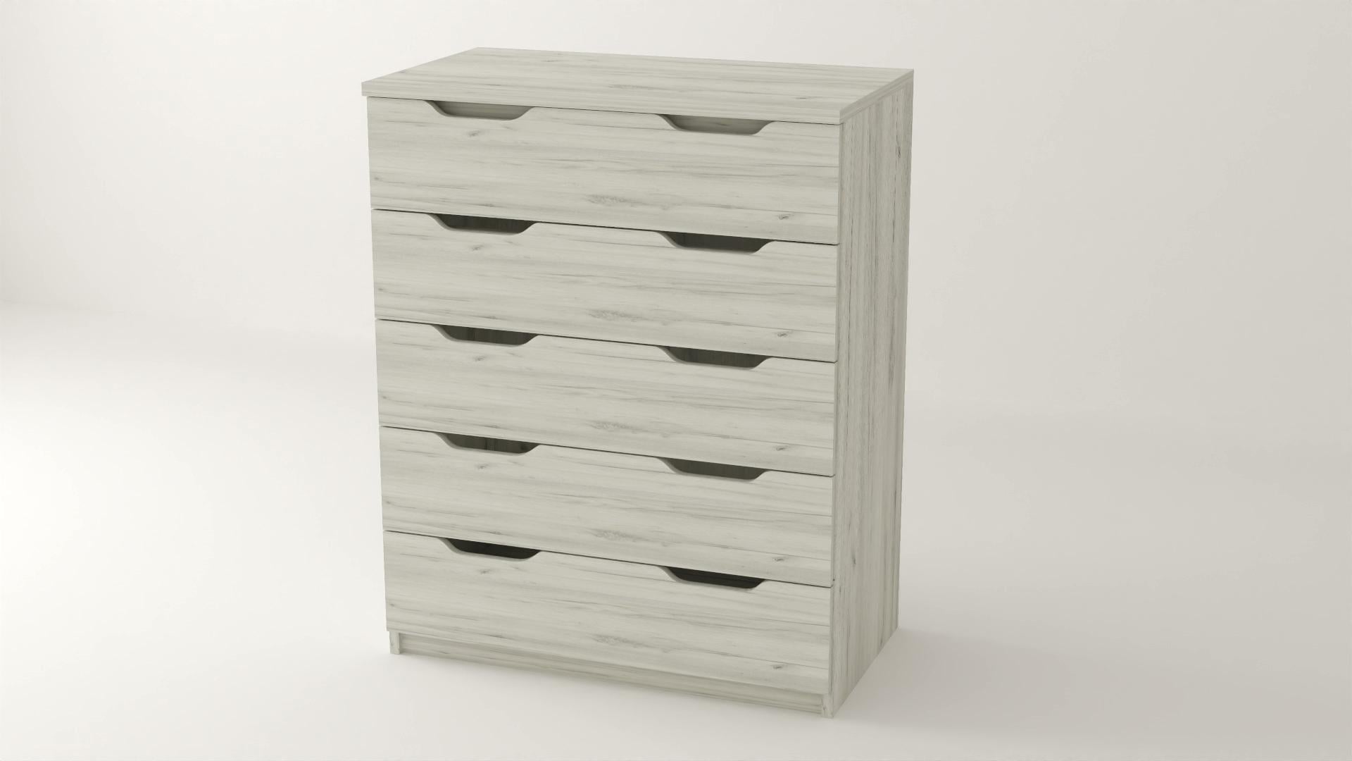 Комод Алекса ВК-49 90х45х100 см Дуб крафт белый