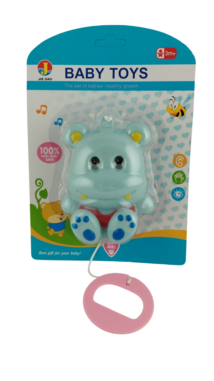 Погремушка подвеска заводная на коляску Бегемотик (000032)