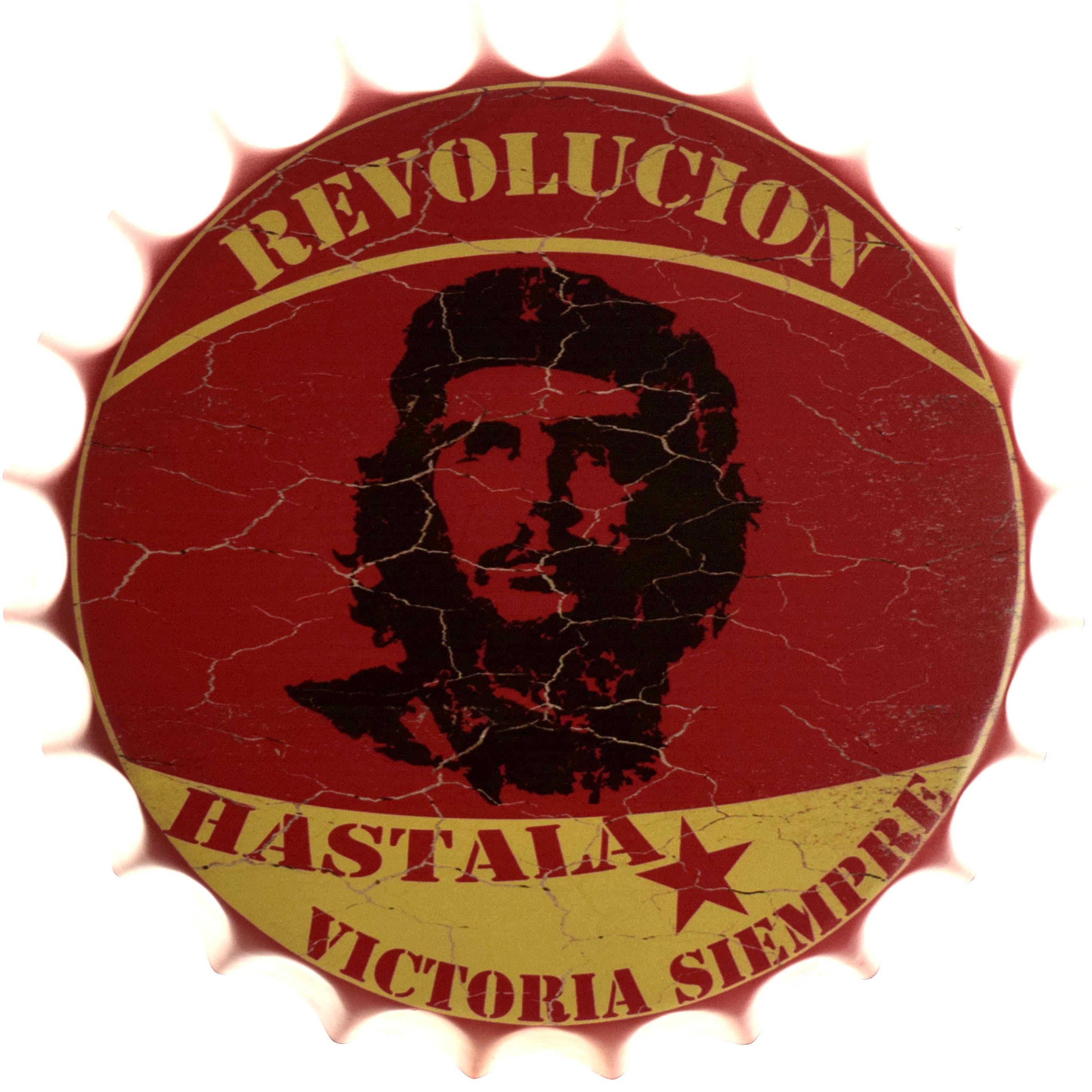Табличка металлическая Че Гевара/Che Guevara Revolucion крышка 35 см Табличка металлическая Че Гевара/Che Guevara Revolucion крышка 35 см