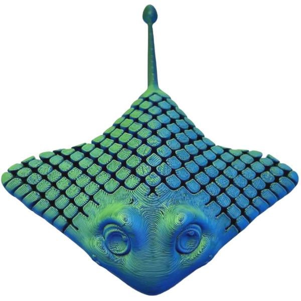 Антистресс 3D-печатный подвижный Скат из PLA 14, 5 см Зеленый (26138104)