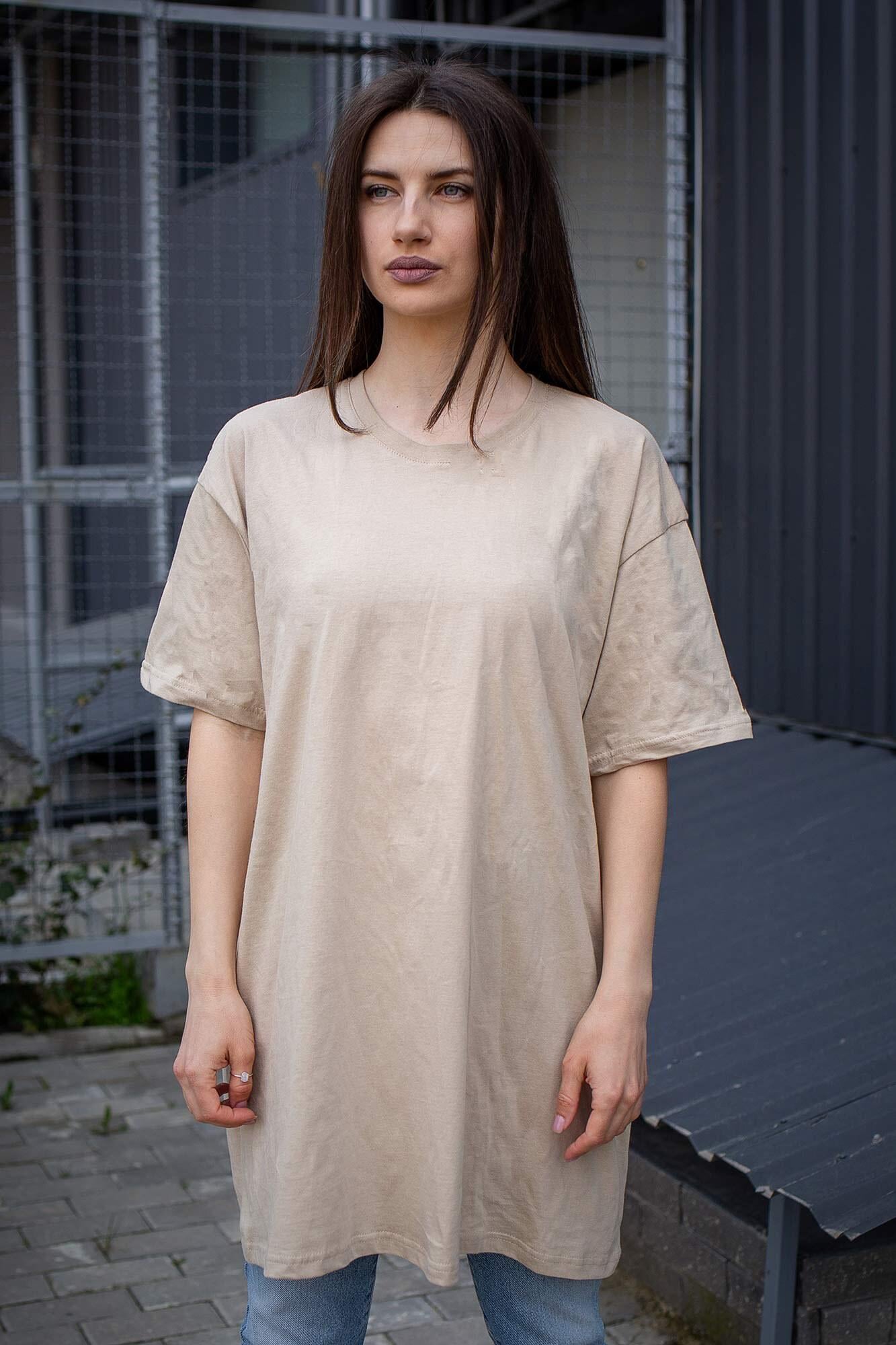 Оверсайз футболка Without woman L/XL Beige (XL8042591)