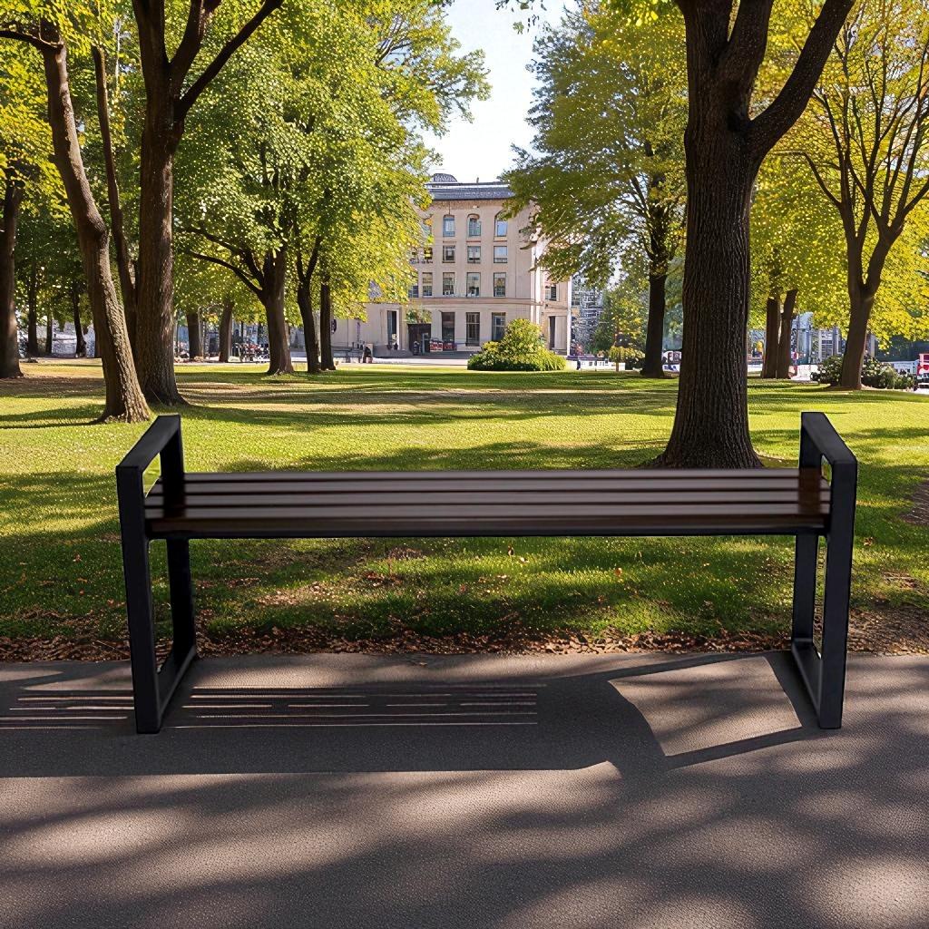 Лавка з ПВХ профілю ТОБІ ШО модерн без спинки 1514х598х415 мм Коричнево-чорний - фото 3 Лавка з ПВХ профілю ТОБІ ШО модерн без спинки 1514х598х415 мм Коричнево-чорний - фото 3