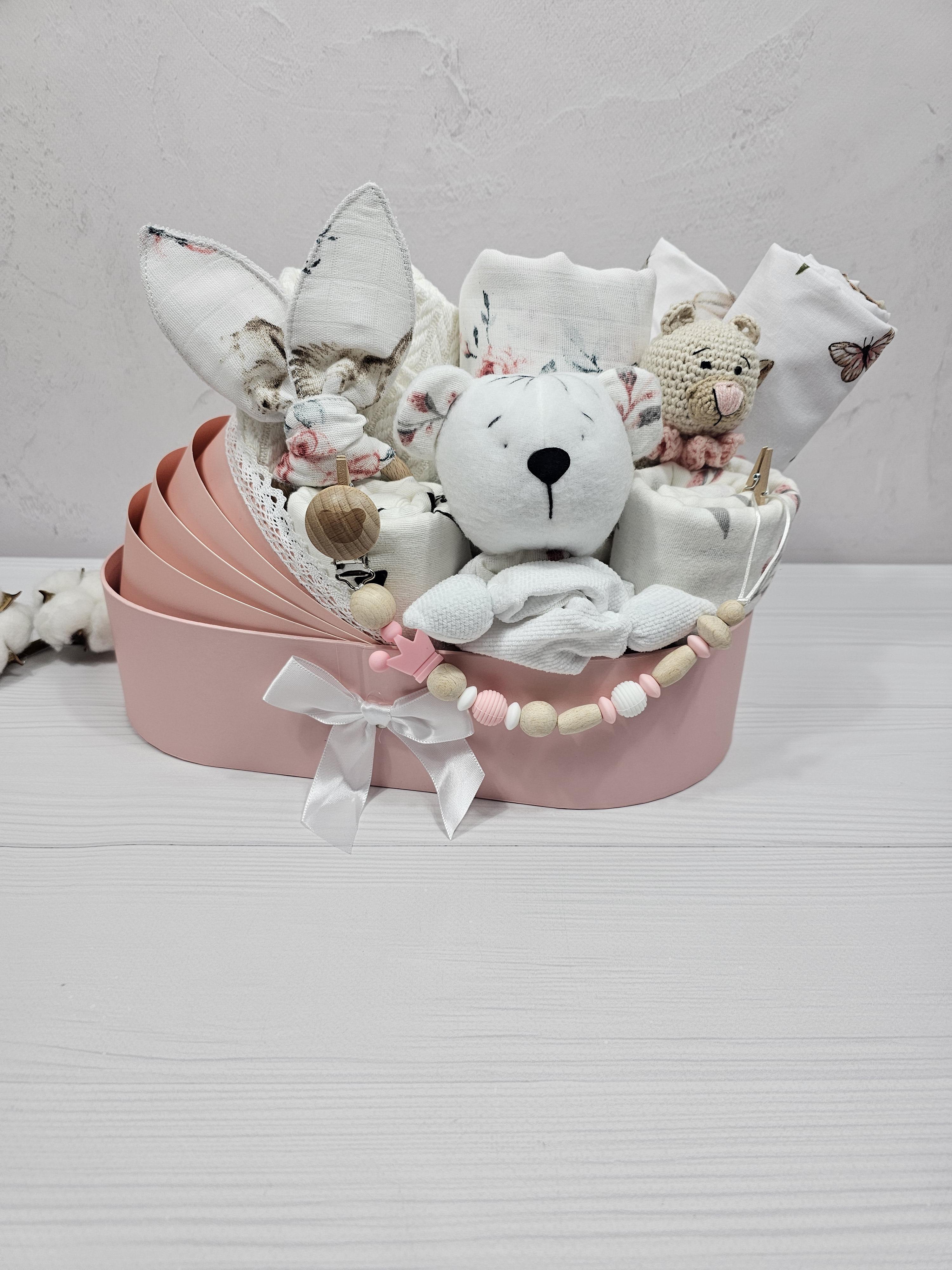 Подарочный набор пеленок для младенцев a.l.babybox Зверюшки в розах (20866249)