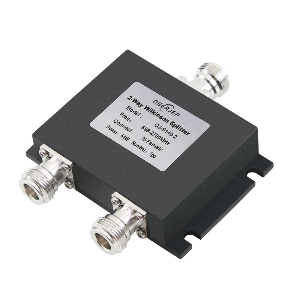 Сплиттер ВЧ 698-2700MHz OJ-S140-2 Wilkinson 50W N-Female для антенных систем и телекоммуникаций (00-00026763)