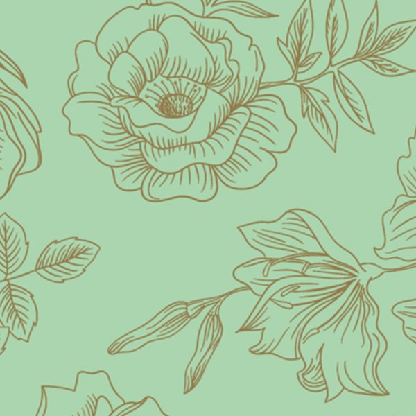 Обои на бумажной основе Шарм 128-03 Dolce Vita 0,53х10 м Мятный с золотым (63481875545099340e54c717)
