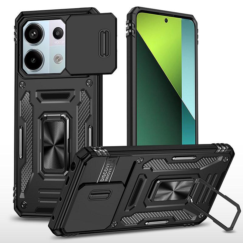 Ударостійкий чохол Camshield Army Ring для Xiaomi Poco X6 Pro Чорний/Black
