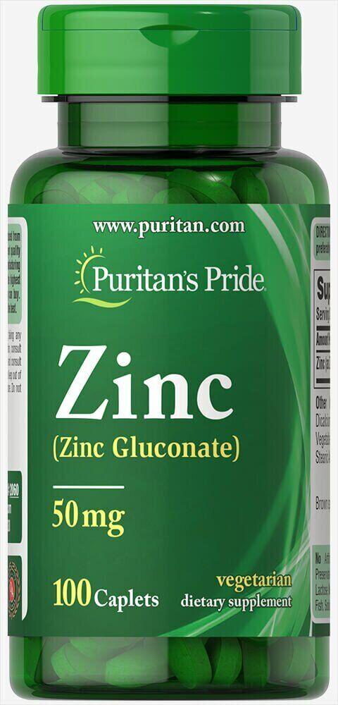 Цинк Zinc Gluconate 50 мг 100 таблеток