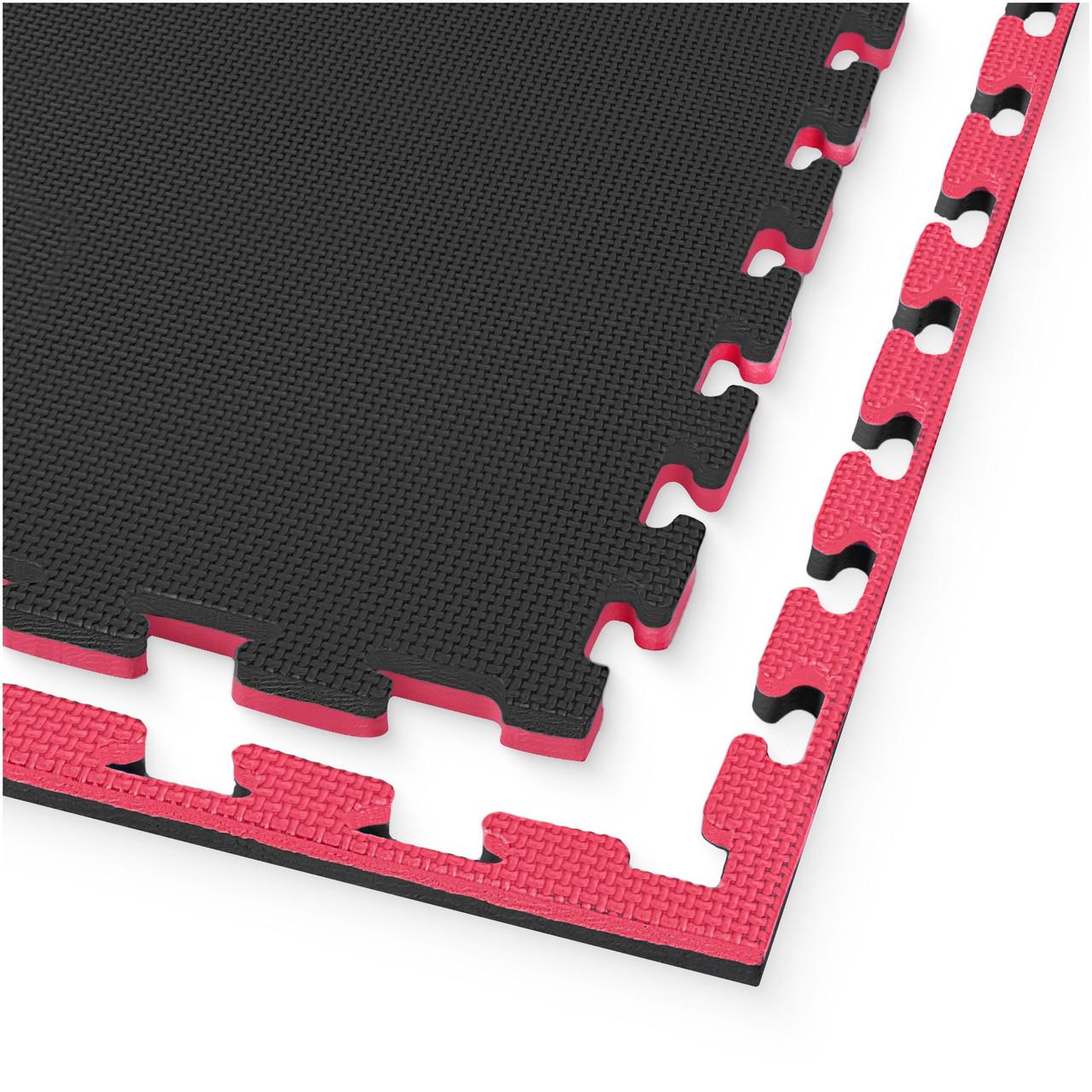 Мат-пазл ласточкин хвост 4fizjo Mat Puzzle EVA 100х100х2 см Black/Red (P-5907739310637)