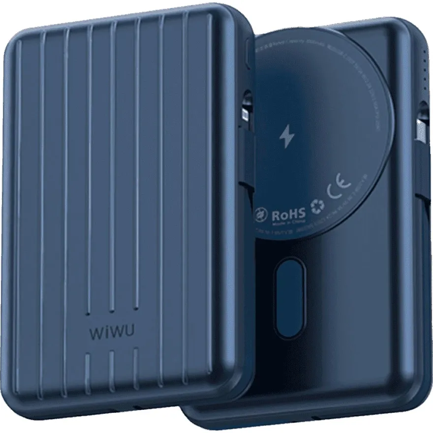 Внешний аккумулятор WiWU Trunk Series PP03 10000 mAh 22,5W Blue (6936686411516) - фото 3 Внешний аккумулятор WiWU Trunk Series PP03 10000 mAh 22,5W Blue (6936686411516) - фото 3