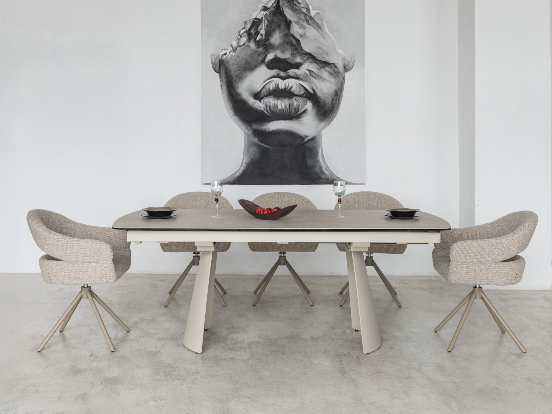 Обідній стіл розсувний Vetro Mebel Вольтерра 2000/2800х1000x760 мм Делікато бежевий/Бежевий (TML-1305) - фото 5 Обідній стіл розсувний Vetro Mebel Вольтерра 2000/2800х1000x760 мм Делікато бежевий/Бежевий (TML-1305) - фото 5