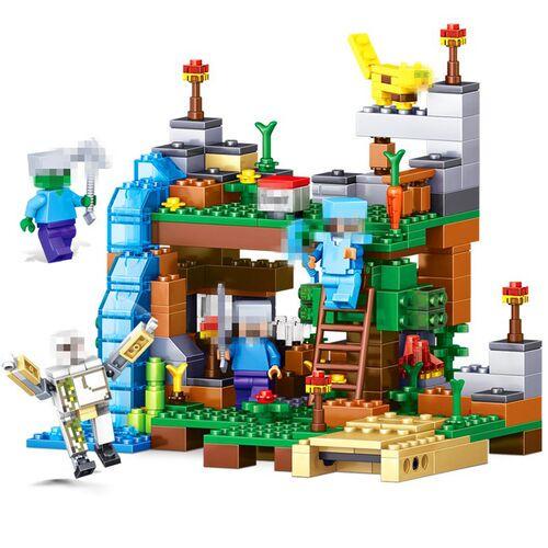 Конструктор Minecraft My World Водопад Minecraft дом с фонтаном