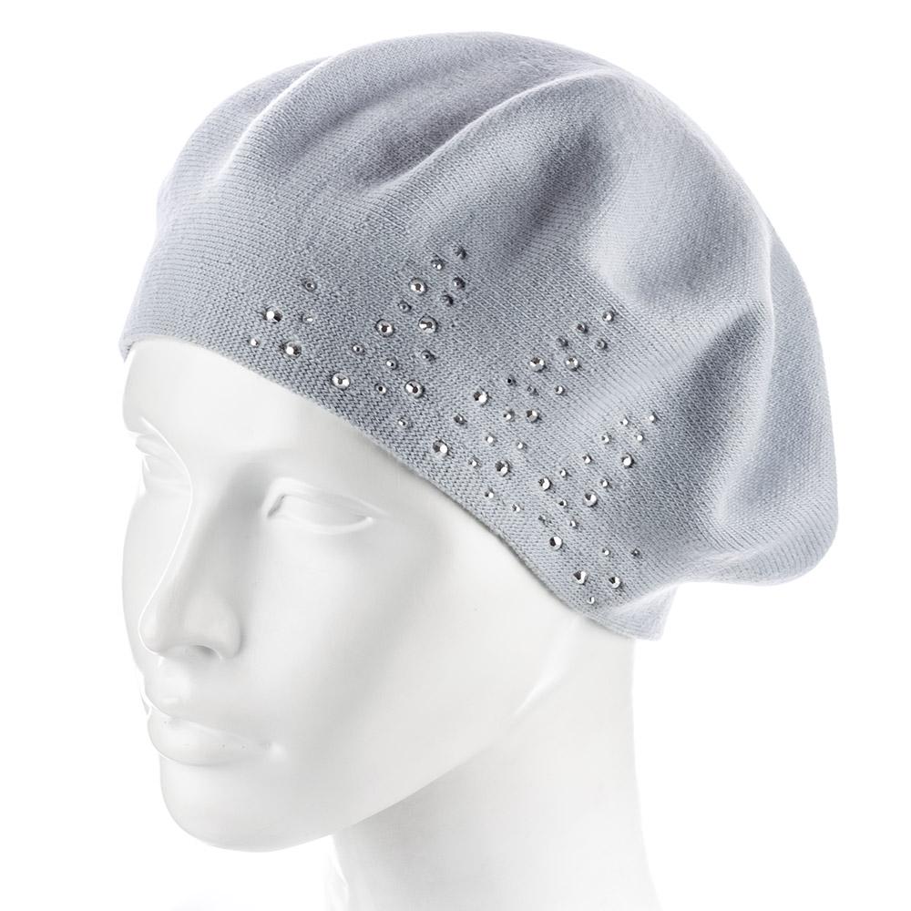 Берет женский Zolly ZH241 шерстяной мелкой вязки Пепел