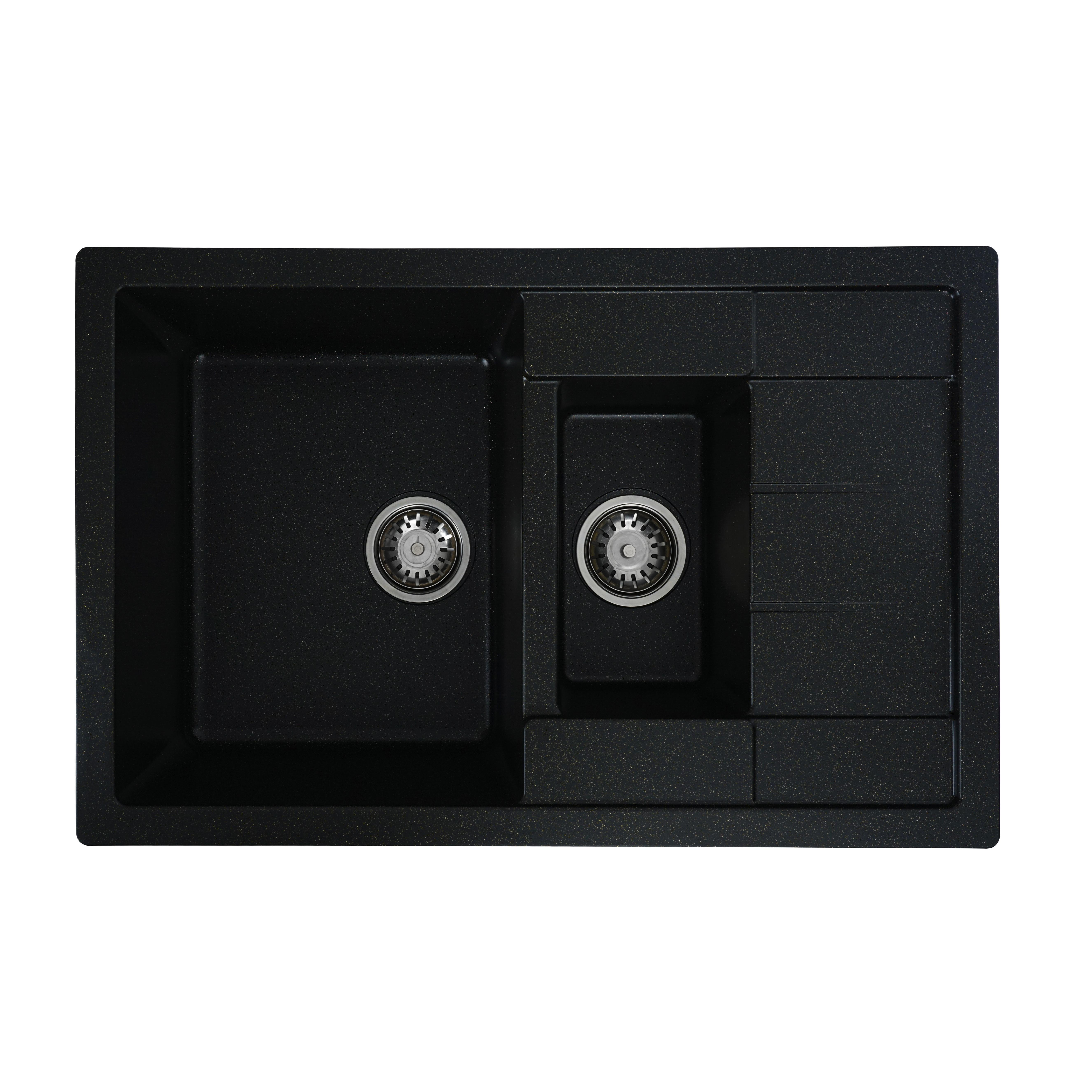 Мойка для кухни Platinum 7850W Toskana гранит матовый Black/Gold