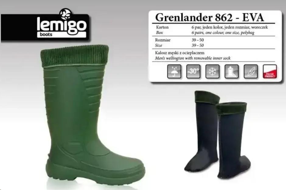 Сапоги мужские зимние Lemigo Grenlander 862 EVA -30 °C с зимней панчохой р. 41 Зеленый - фото 4